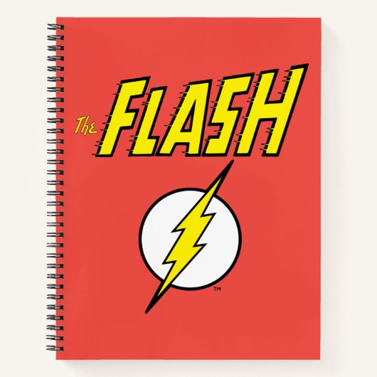 The Flash Naam & Bliksemschicht Logo Notitieboek (Voorkant)