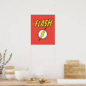 The Flash Naam & Bliksemschicht Logo Poster (Keuken)