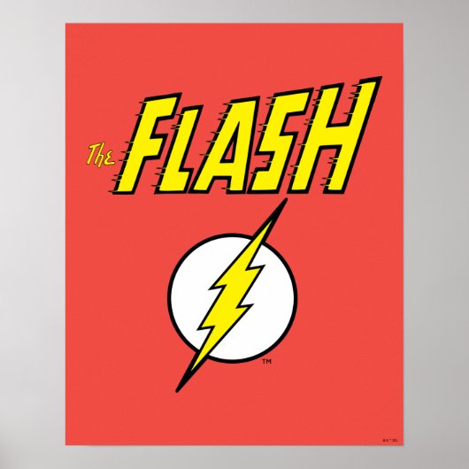 The Flash Naam & Bliksemschicht Logo Poster (Voorkant)