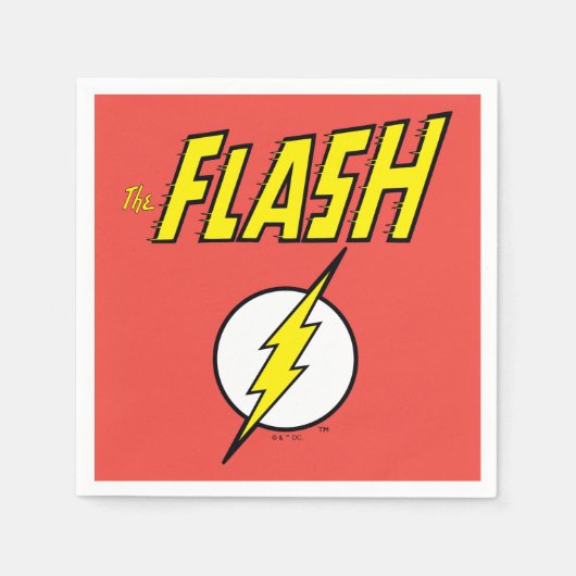 The Flash Naam & Bliksemschicht Logo Servet (Voorkant)