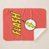 The Flash Naam & Bliksemschicht Logo Sherpa Deken (Voorkant (horizontaal))