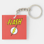 The Flash Naam & Bliksemschicht Logo Sleutelhanger (Achterkant)