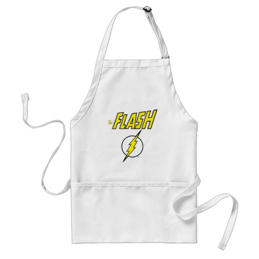 The Flash Naam & Bliksemschicht Logo Standaard Schort (Voorkant)