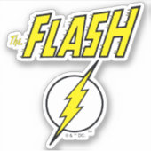 The Flash Naam & Bliksemschicht Logo Sticker (Voorkant)