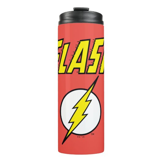 The Flash Naam & Bliksemschicht Logo Thermosbeker (Voorkant)