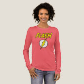 The Flash Naam & Bliksemschicht Logo Tri-Blend Shirt (Voorkant)
