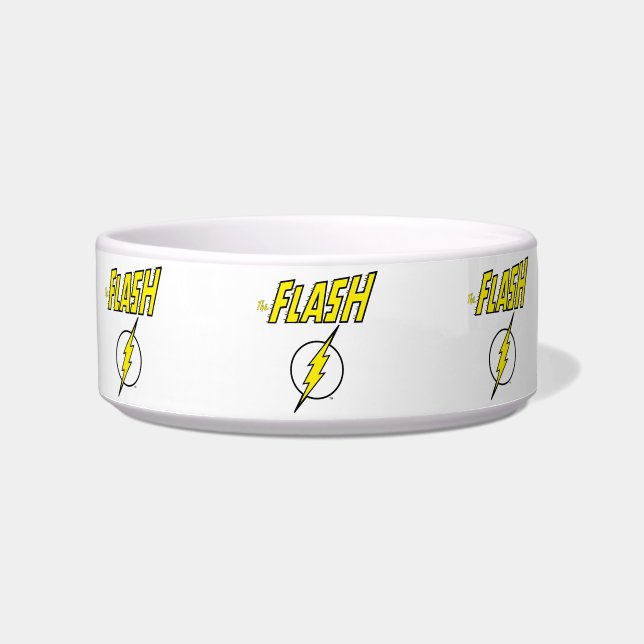 The Flash Naam & Bliksemschicht Logo Voerbakje (Voorkant)