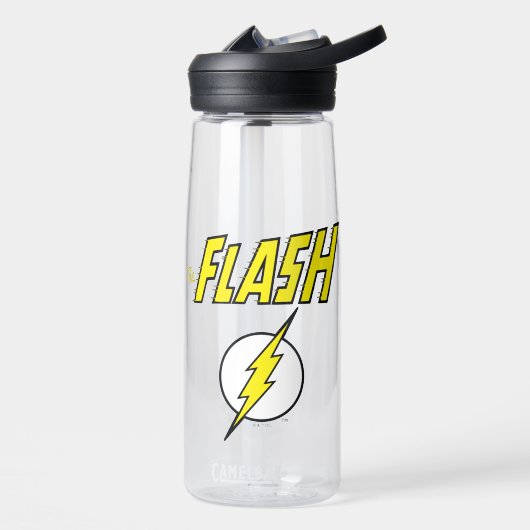 The Flash Naam & Bliksemschicht Logo Waterfles (Links)