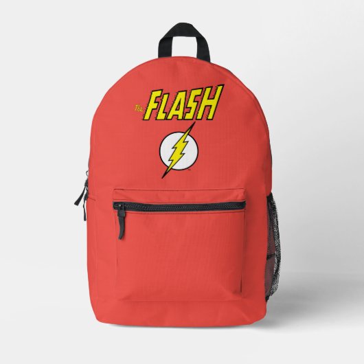 The Flash Name & Lightning Bolt Logo Bedrukte Rugzak (Voorkant)