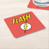 The Flash Name & Lightning Bolt Logo Kartonnen Onderzetters (Schuin)