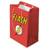 The Flash Name & Lightning Bolt Logo Medium Cadeauzakje (Achterkant Gekanteld)
