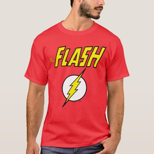 The Flash Name & Lightning Bolt Logo T-shirt (Voorkant)