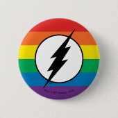 The Flash Regenboog Logo Ronde Button 5,7 Cm (Voorkant)