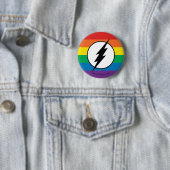 The Flash Regenboog Logo Ronde Button 5,7 Cm (In situ)