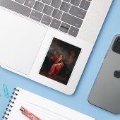 The Flight into Egypt by Abraham Bloemaert Sticker (Laptop met iPhone)