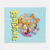 The Flintstones and Rubbles Family Graphic Fleece Deken (Voorkant (Horizontaal))