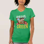 The Flintstones | Fred & Barney - Drive Green T-shirt (Voorkant)