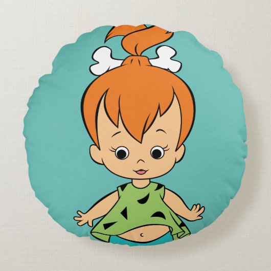 The Flintstones | Pebbles Flintstone Rond Kussen (Voorkant)