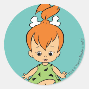 The Flintstones   Pebbles Flintstone Ronde Sticker