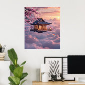 The Floating Teahouse: Dreams of Cherry Blossom Sk Poster (Thuiskantoor)