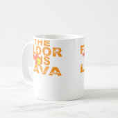 The Floor Is Lava Running Parkour Koffiemok (Voorkant links)