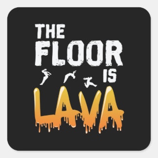 The Floor is Lava Vierkante Sticker