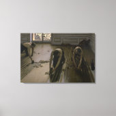 The Floor Scrapers by Gustave Caillebotte Canvas Afdruk (Voorkant)