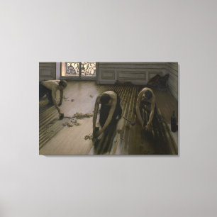 The Floor Scrapers by Gustave Caillebotte Canvas Afdruk