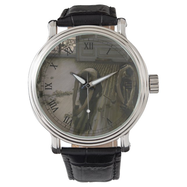 The Floor Scrapers by Gustave Caillebotte Horloge (Voorkant)