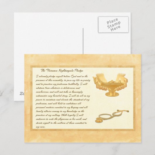 The Florence Nightingale Pledge Briefkaart (Voorkant / Achterkant)
