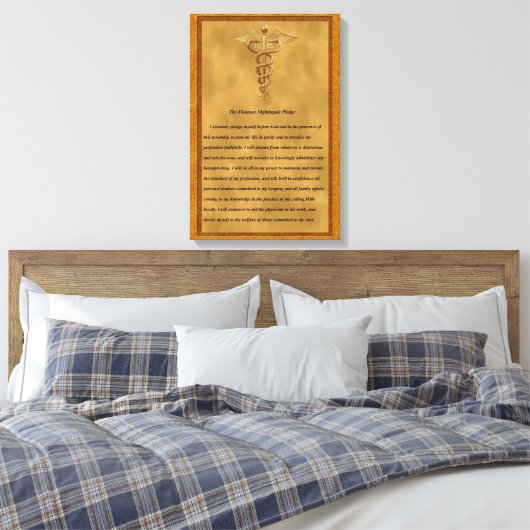 The Florence Nightingale Pledge Canvas Afdruk (Insitu (Slaapkamer))