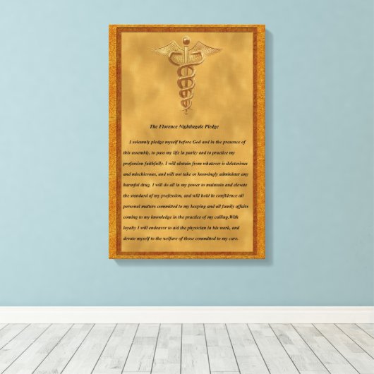 The Florence Nightingale Pledge Canvas Afdruk (Insitu (Houten vloer))
