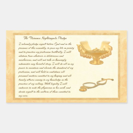 The Florence Nightingale Pledge Rechthoekige Sticker (Voorkant)