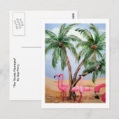 "The Florida Flamingos" Vertical Wildlife Briefkaa Briefkaart (Voorkant / Achterkant)
