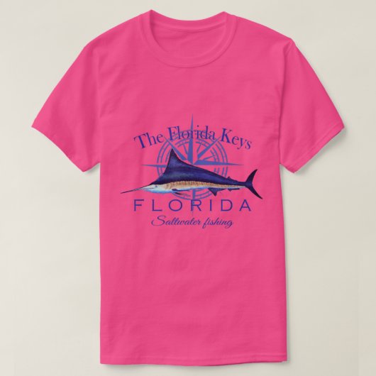 The Florida Keys Florida Sailfish Billfish Saltwat T-shirt (Design voorkant)