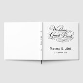 The Flourished Script Wedding Guest Book Gastenboek (Volledig)