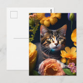 the flower cat briefkaart (Voorkant / Achterkant)