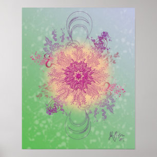 The Flower Experiment (Digitaal) van Julian P. Flo Poster