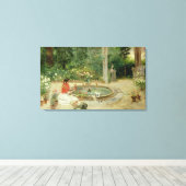 The Flower Garden, 1899 (olie op canvas) Canvas Afdruk (Insitu (Houten vloer))
