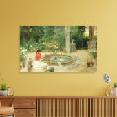 The Flower Garden, 1899 (olie op canvas) Canvas Afdruk (Insitu (Woonkamer))