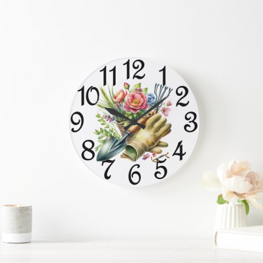 The Flower Garden Large Clock Grote Klok (Huis)