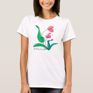 the flower line art t-shirt