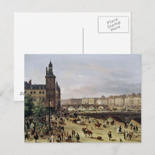 The Flower Market, 1832 Briefkaart (Voorkant / Achterkant)