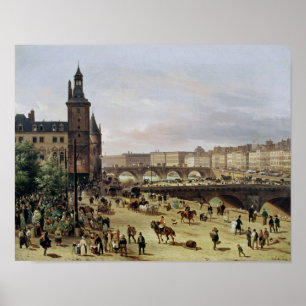 The Flower Market, 1832 Poster