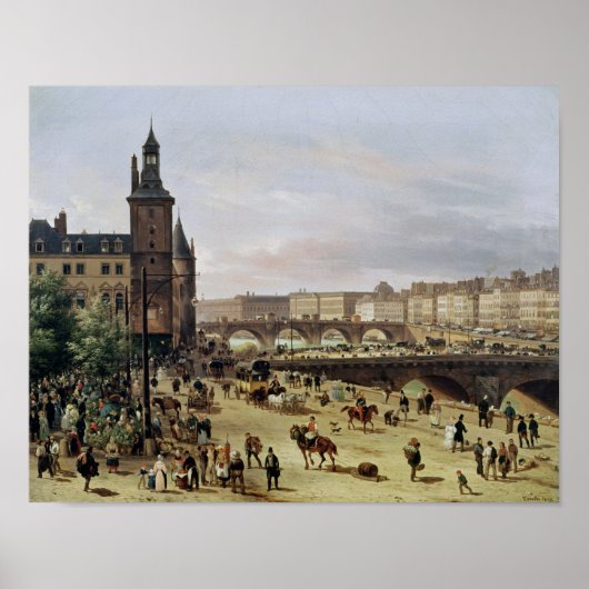 The Flower Market, 1832 Poster (Voorkant)