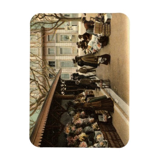 The Flower Market, Cannes France, 1915 Magneet (Verticaal)