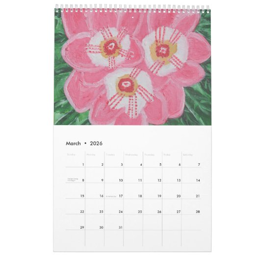 The Flower Year Calendar  Kalender (Mar 2026)