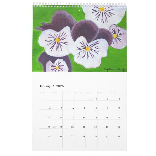 The Flower Year Calendar  Kalender (Jan 2026)