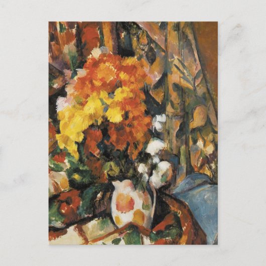 The Flowered Vase Paul Cezanne Briefkaart (Voorkant)