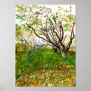 The Flowering Orchard (1888) door Vincent Van Gogh Poster